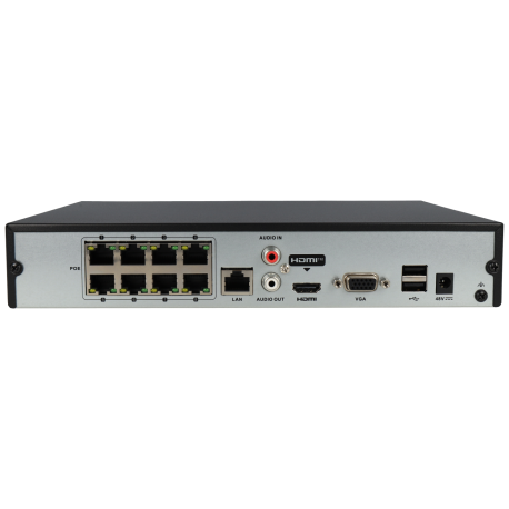 Grabador ip HIKVISION de 8 canales y 8 mpx de resolución con 8 puertos PoE. HWN-4108MH-8P(B) - Imagen 2