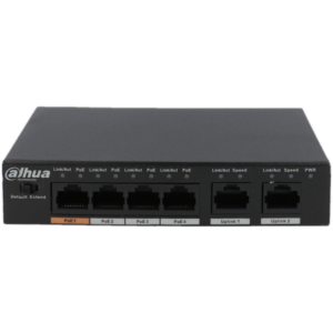 Switch DAHUA 6 puertos con 4 puertos PoE