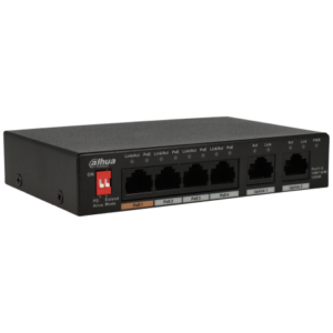 Switch DAHUA 6 puertos con 4 puertos PoE