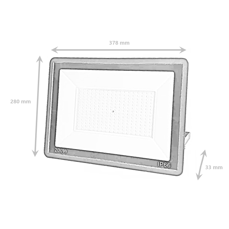 Proyector LED SLIM 200W 6000K IP66 - Imagen 3