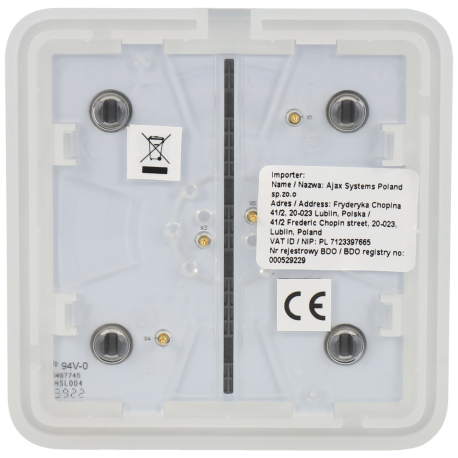 Panel de interruptor conmutable AJAX Gris - Imagen 2