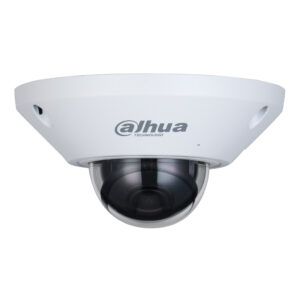 Cámara IP FishEye Dahua H265 5MPX DN WDR 1.4mm IK10 IP67 Audio SD PoE MIC E/S AI. IPC-EB5541-AS