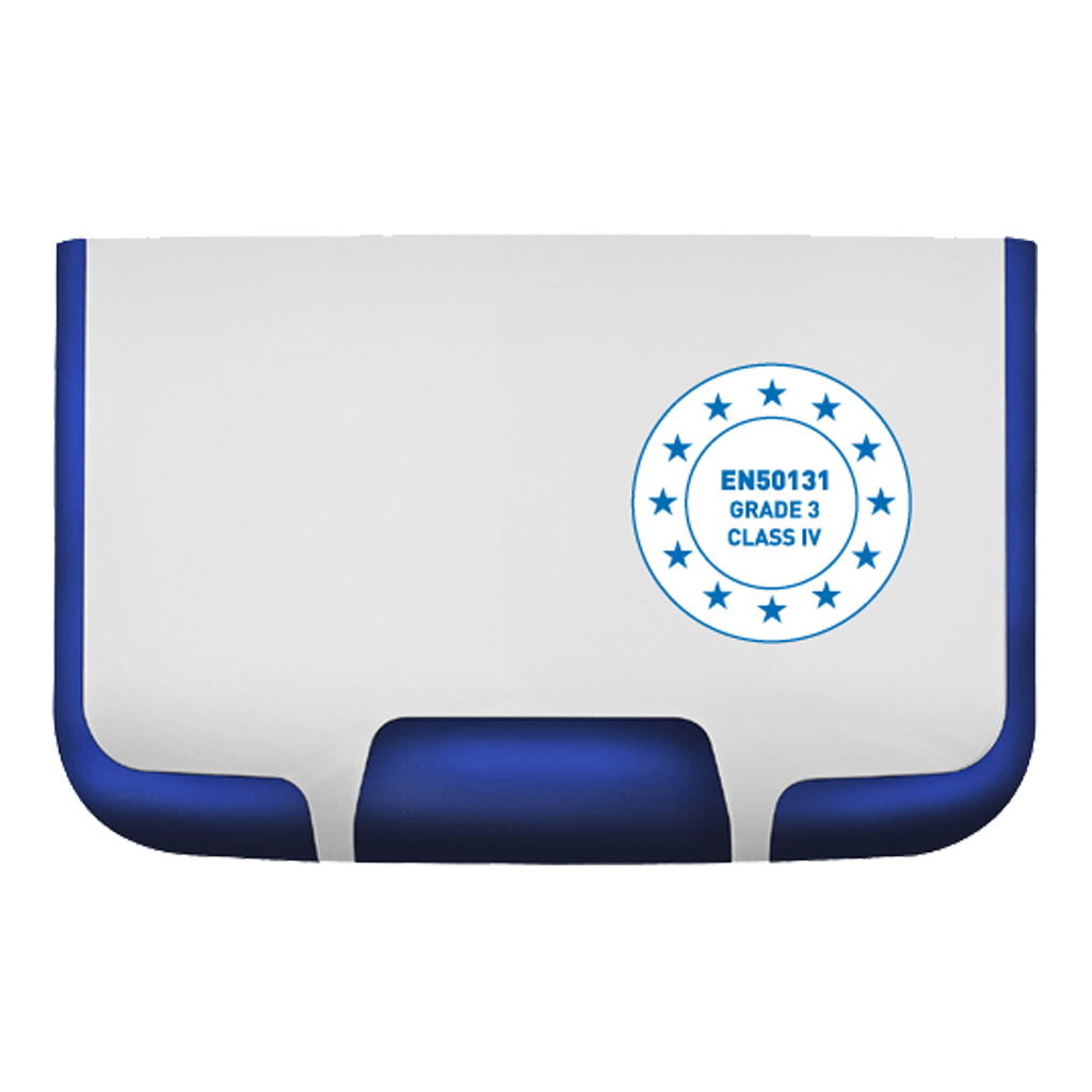 SR400. Sirena exterior flash azul 12V horizontal. Grado3