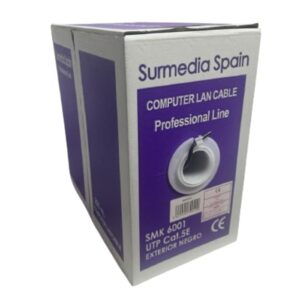 Bobina cable UTP CAT5E para exterior color negro. SMK6001