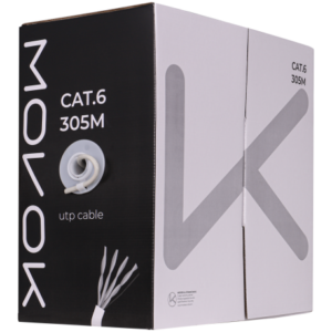 Bobina cable UTP CAT6 para interior 305M color blanco.