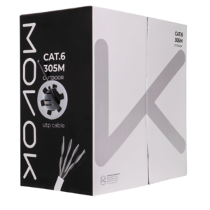 Bobina cable UTP CAT6 Negro 305M para exterior. VK-UTP-305M-CAT6-CCA-OUT